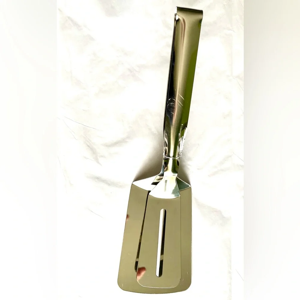 New! Stainless Steel 3 in 1 Spatula Double Flipper Tongs Smash Burger Pancakes